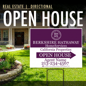 Berkshire Hathaway real estate directional sign