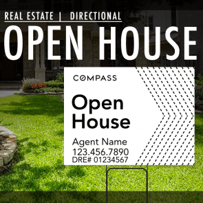 Compass real estate directional sign